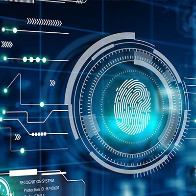 graphic of a fingerprint scanner